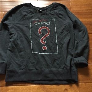 Grey monopoly inspired sweater
